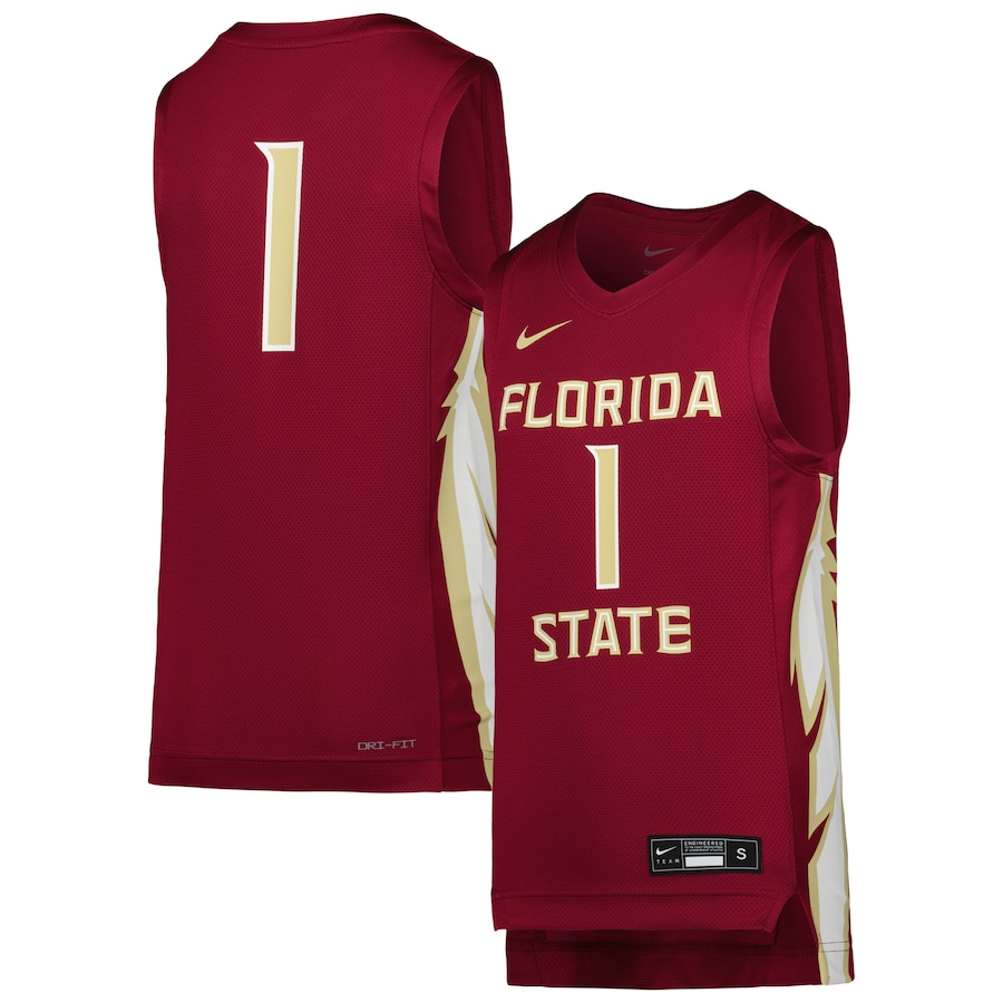 Youth Nike Garnet Florida State Seminoles Team Replica Basketball Jersey - Puhuasuan