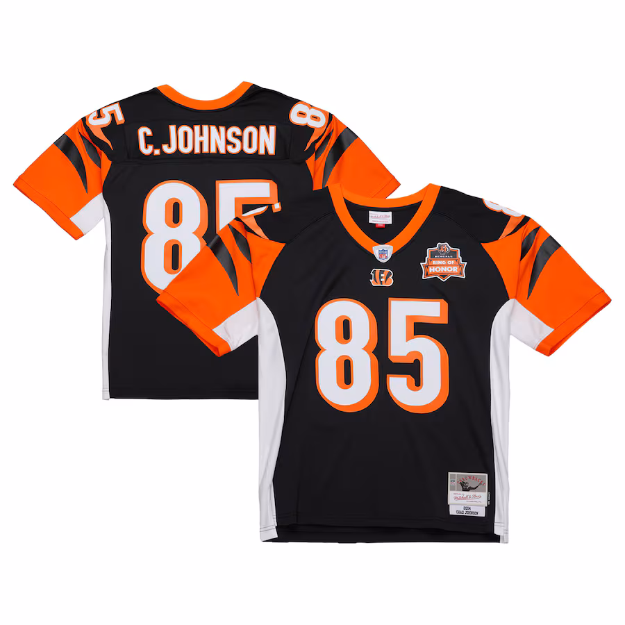 Men's Cincinnati Bengals Chad Johnson Mitchell & Ness Black 2004 Legacy Replica Jersey - Puhuasuan
