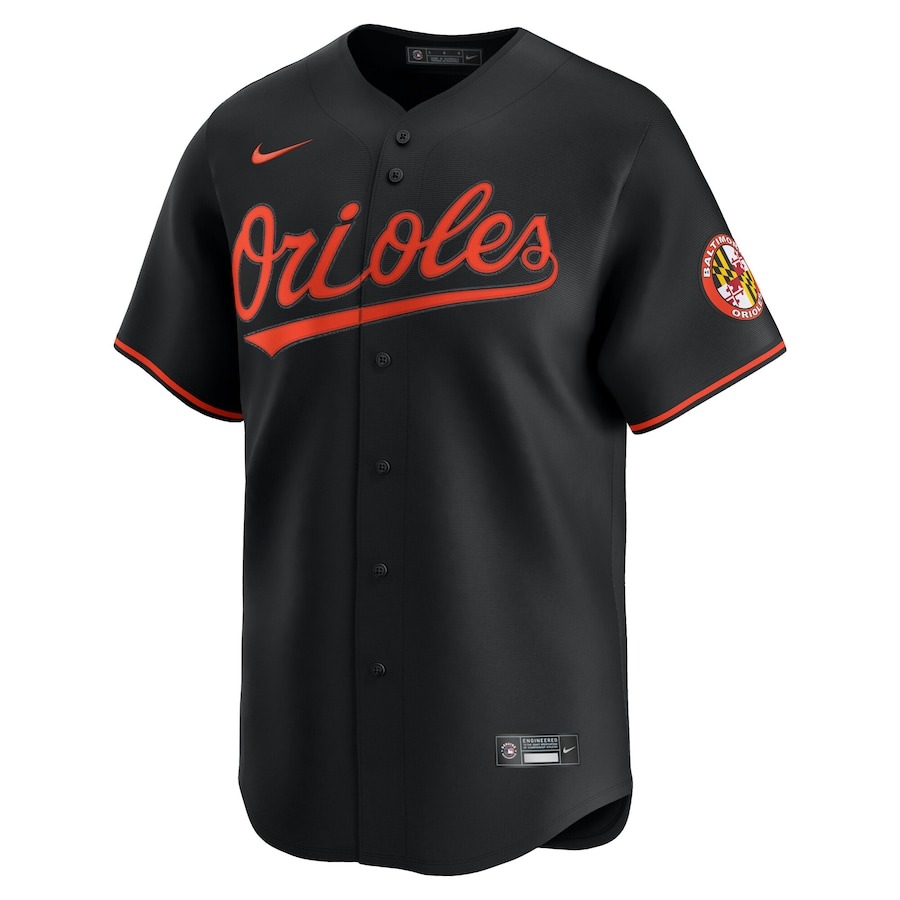 Men's Baltimore Orioles  Nike Black  Alternate Limited Custom Jersey - Puhuasuan