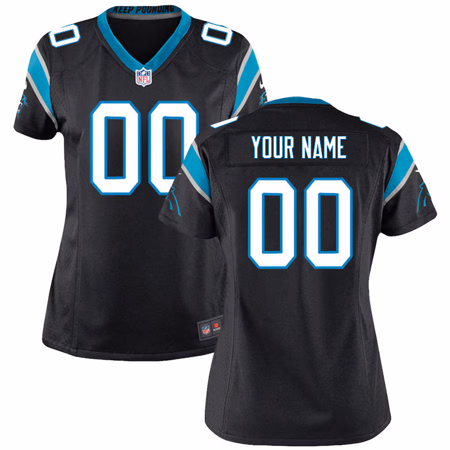 Women's Carolina Panthers Nike Black Customized Game Jersey - Puhuasuan