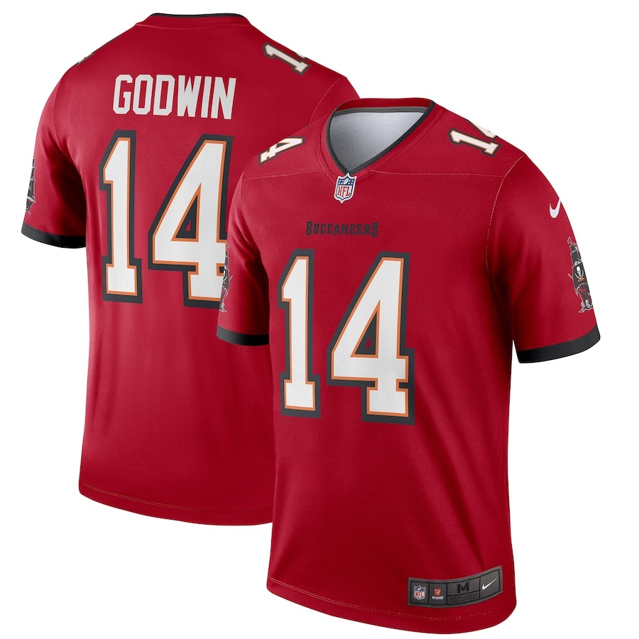 Men's Tampa Bay Buccaneers Chris Godwin Nike Red Team Legend Player Performance Top - Puhuasuan
