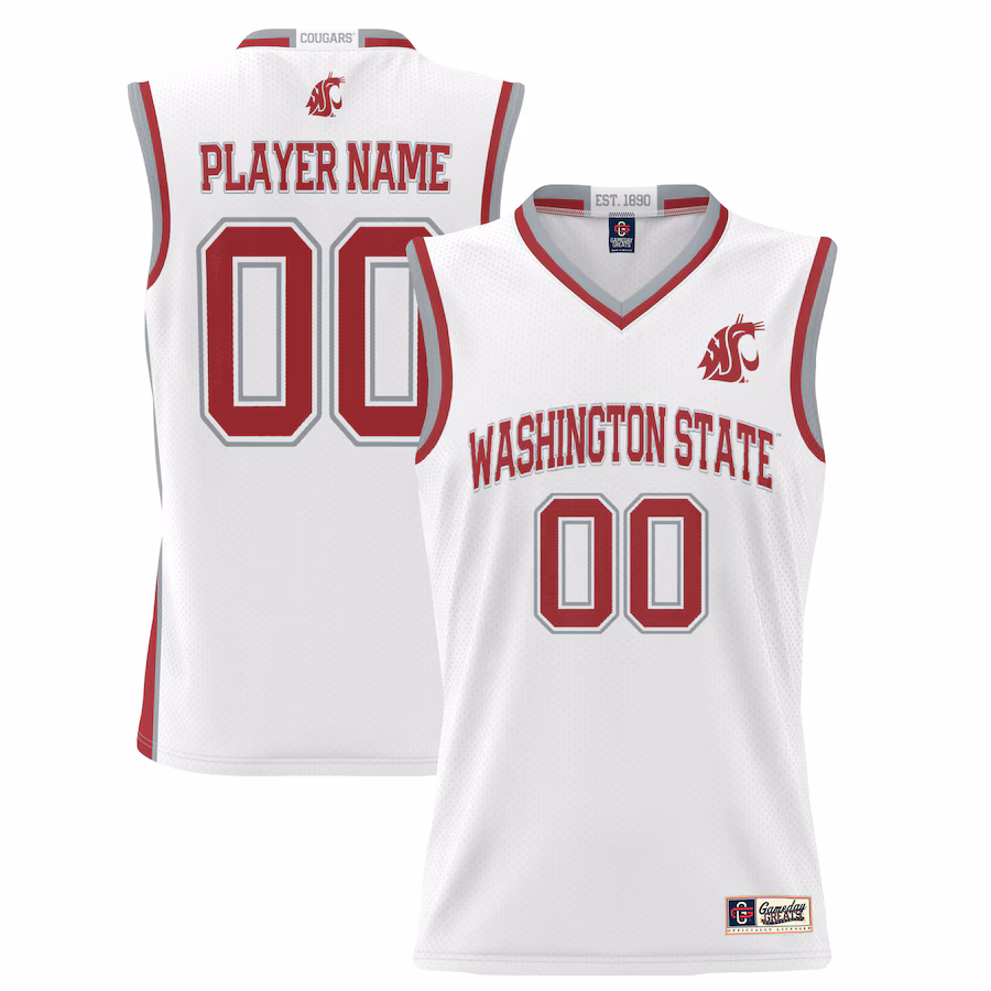Washington State Cougars GameDay Greats Youth NIL Pick-A-Player Lightweight Basketball Jersey - White - Puhuasuan