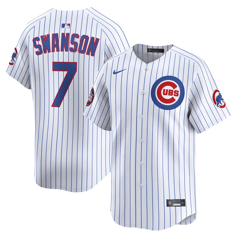 Men's Chicago Cubs Dansby Swanson Nike White 2025 MLB World Tour: Tokyo Series Home Limited Player Jersey - Puhuasuan
