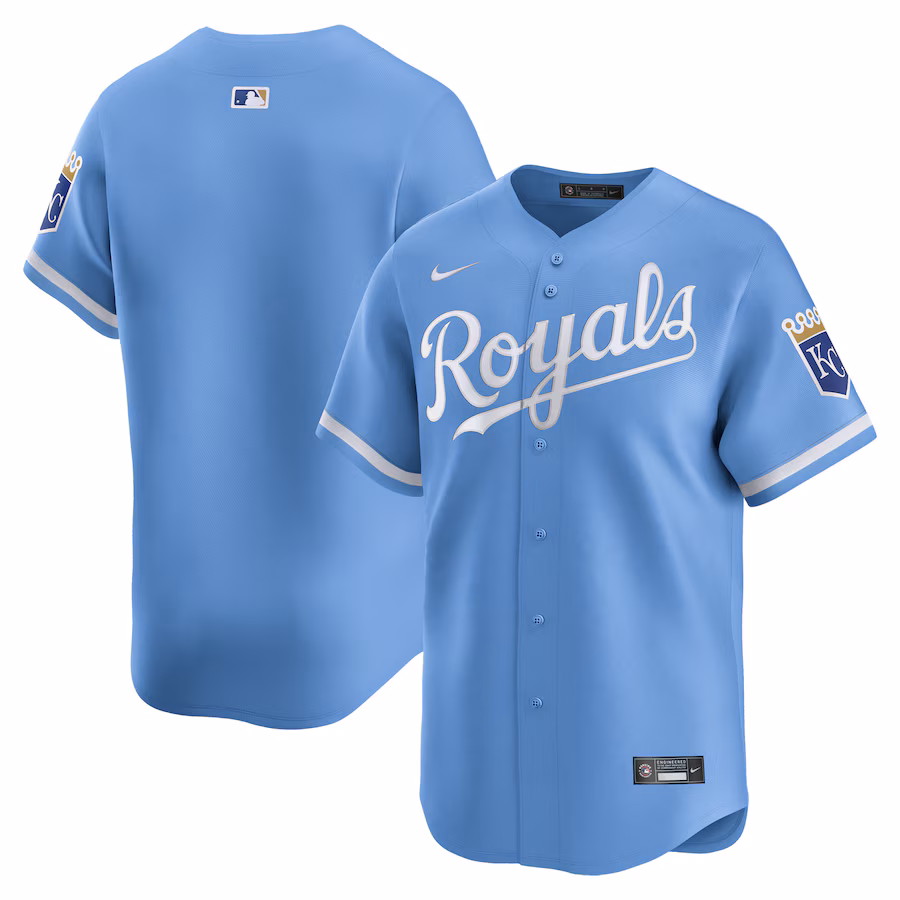 Men's Kansas City Royals  Nike Light Blue  Alternate Limited Jersey - Puhuasuan