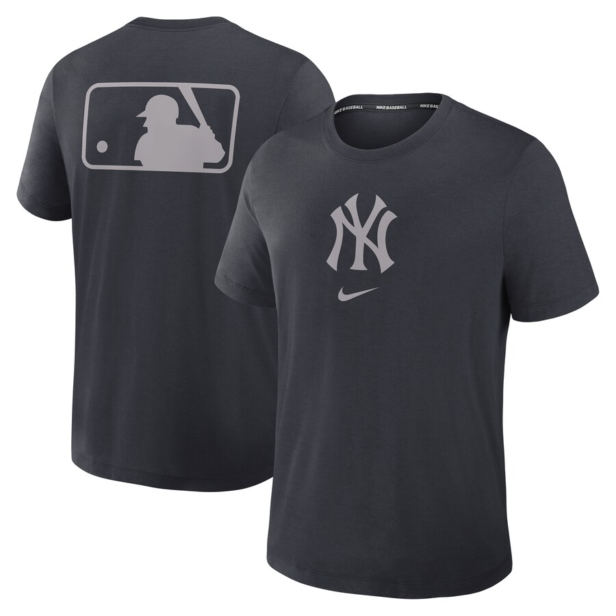 Men's New York Yankees Nike Navy Authentic Collection Early Work Tri-Blend Performance T-Shirt - Puhuasuan