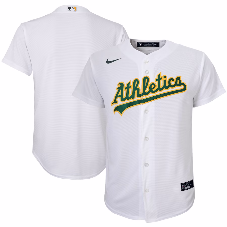 Youth Oakland Athletics Nike White Home Replica Team Jersey - Puhuasuan