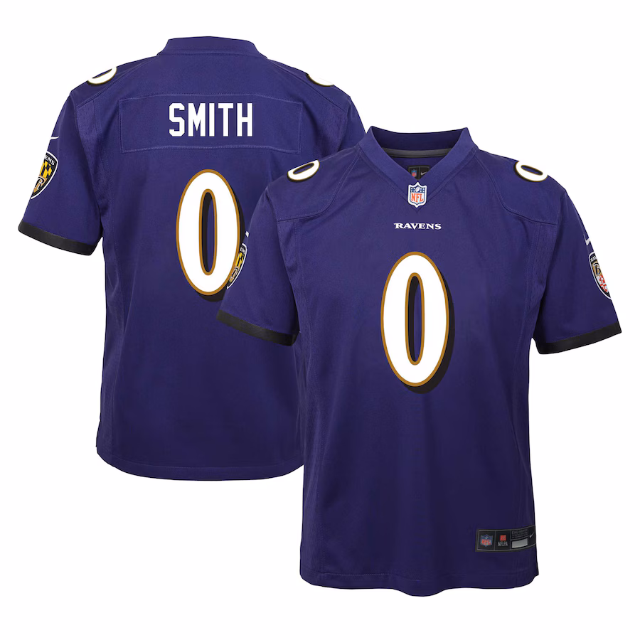 Youth Baltimore Ravens Roquan Smith Nike Purple Team Player Game Jersey - Puhuasuan