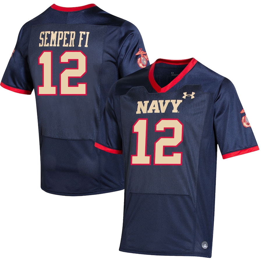 #12 Navy Midshipmen Under Armour USMC Premier Special Game Replica Jersey - Navy - Puhuasuan