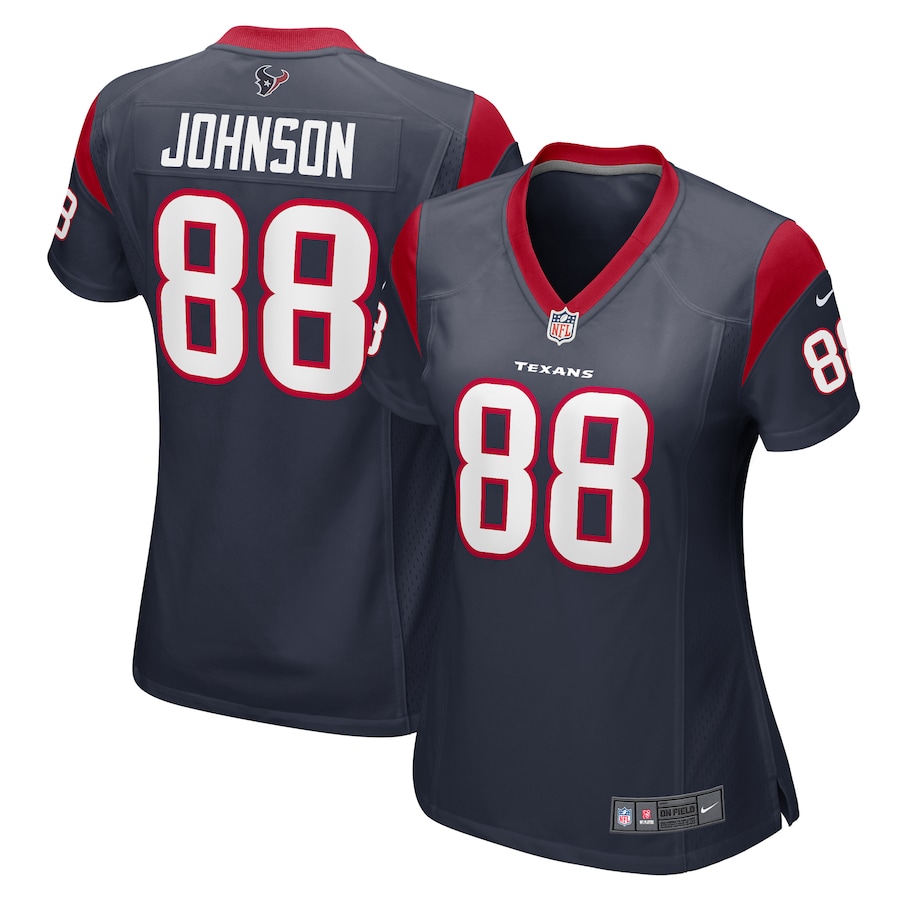 Women's Houston Texans Johnny Johnson Nike  Navy Team Game Jersey - Puhuasuan
