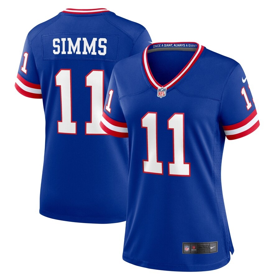 Women's New York Giants Phil Simms Nike Royal Classic Retired Player Game Jersey - Puhuasuan