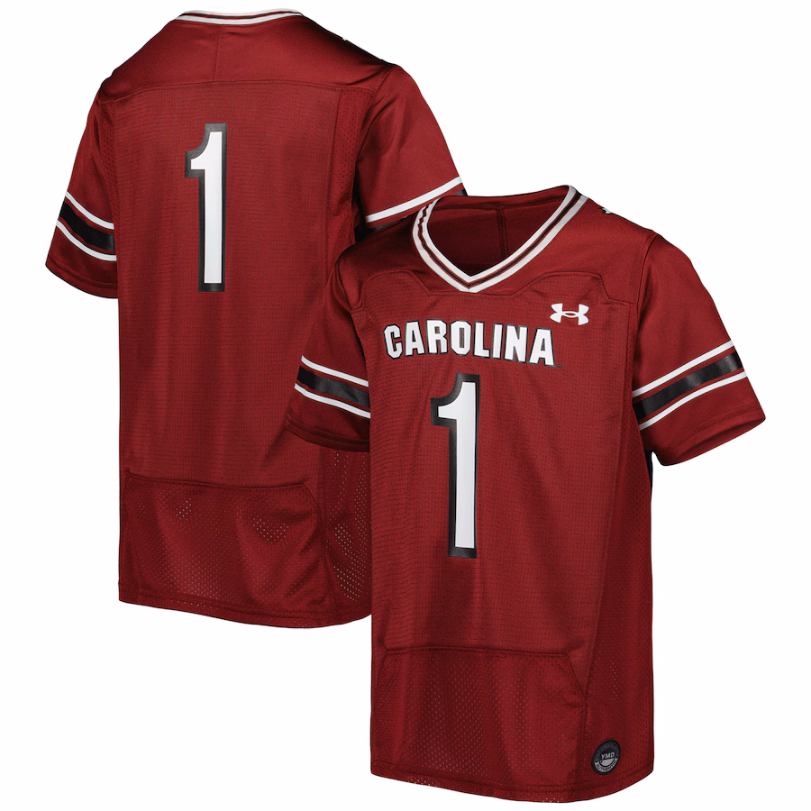 #1 South Carolina Gamecocks Under Armour Youth Replica Football Jersey - Garnet - Puhuasuan