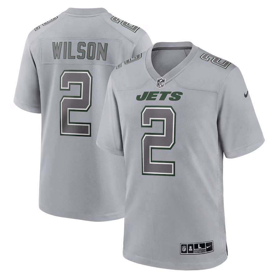 Men's New York Jets Zach Wilson Nike Gray Atmosphere Fashion Game Jersey - Puhuasuan