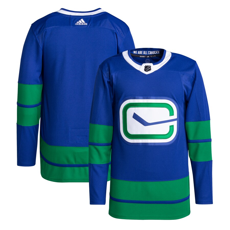 Men's Vancouver Canucks adidas Blue Alternate Primegreen Authentic Pro Blank Jersey - Puhuasuan