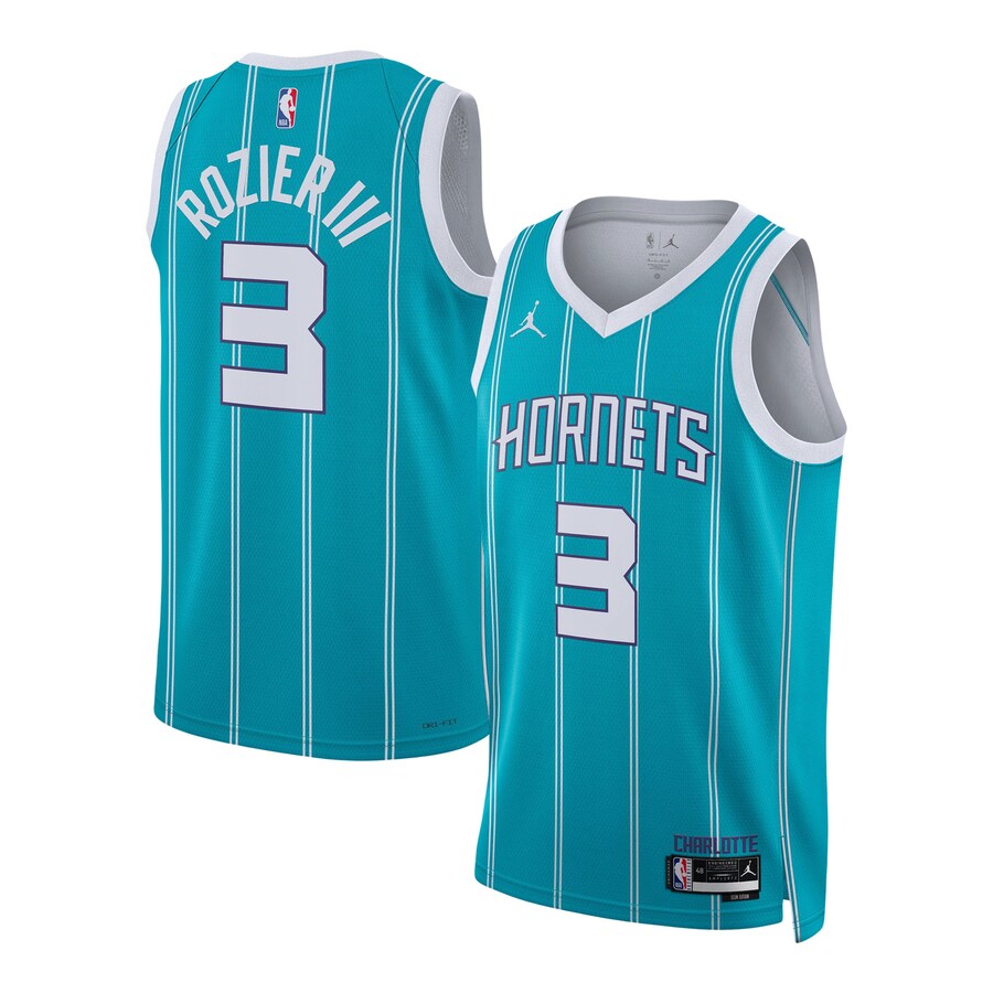 Unisex Charlotte Hornets Terry Rozier Jordan Brand Teal Swingman Jersey - Icon Edition - Puhuasuan