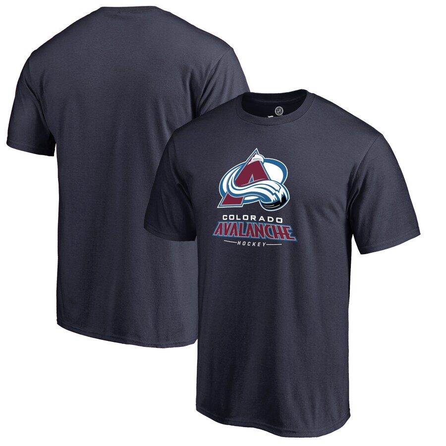 Men's Colorado Avalanche Navy Team Lockup T-Shirt - Puhuasuan