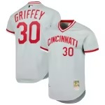 Men's Cincinnati Reds Ken Griffey Jr. Mitchell & Ness Gray 2004 Cooperstown Collection Authentic Throwback Jersey - Puhuasuan
