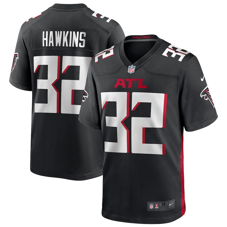 Men's Atlanta Falcons Jaylinn Hawkins Nike Black Player Game Jersey - Puhuasuan