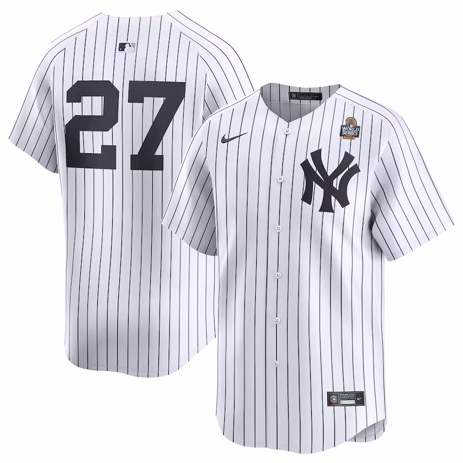 Men's New York Yankees Giancarlo Stanton Nike White 2024 World Series Limited Player Jersey - Puhuasuan