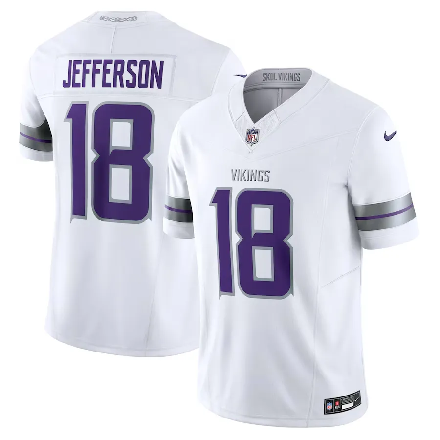 Men's Minnesota Vikings Justin Jefferson Nike White Alternate Vapor F.U.S.E. Limited Jersey - Puhuasuan