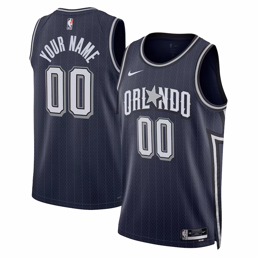 Unisex Orlando Magic  Nike Navy 2023/24 Custom Swingman Jersey - City Edition - Puhuasuan
