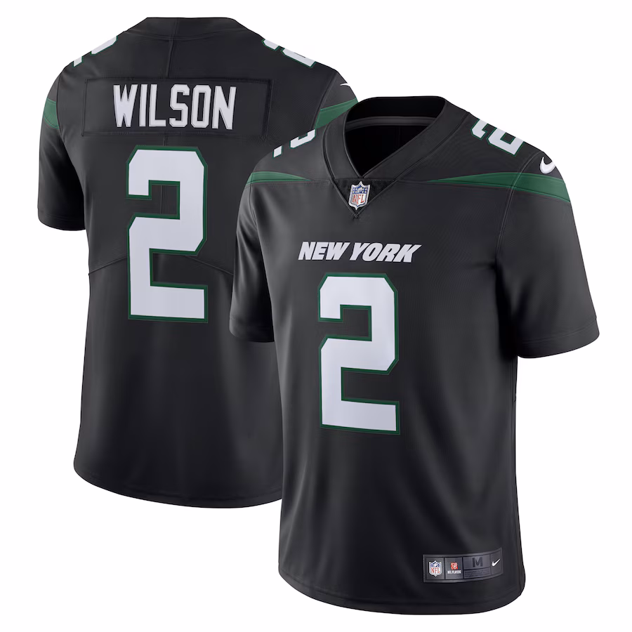 Men's New York Jets Zach Wilson Nike Stealth Black Vapor Limited Jersey - Puhuasuan