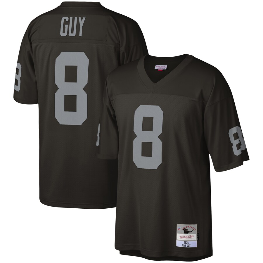 Men's Las Vegas Raiders Ray Guy Mitchell & Ness Black Legacy Replica Jersey - Puhuasuan