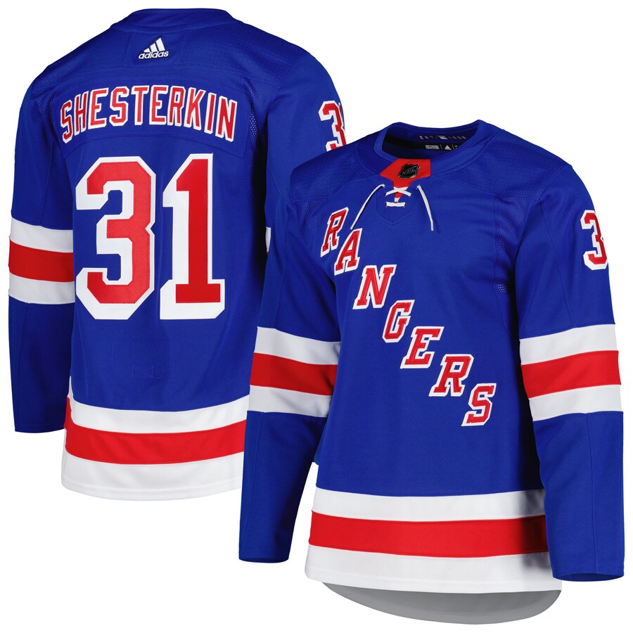 Men's New York Rangers Igor Shesterkin adidas Blue Home Primegreen Authentic Pro Player Jersey - Puhuasuan