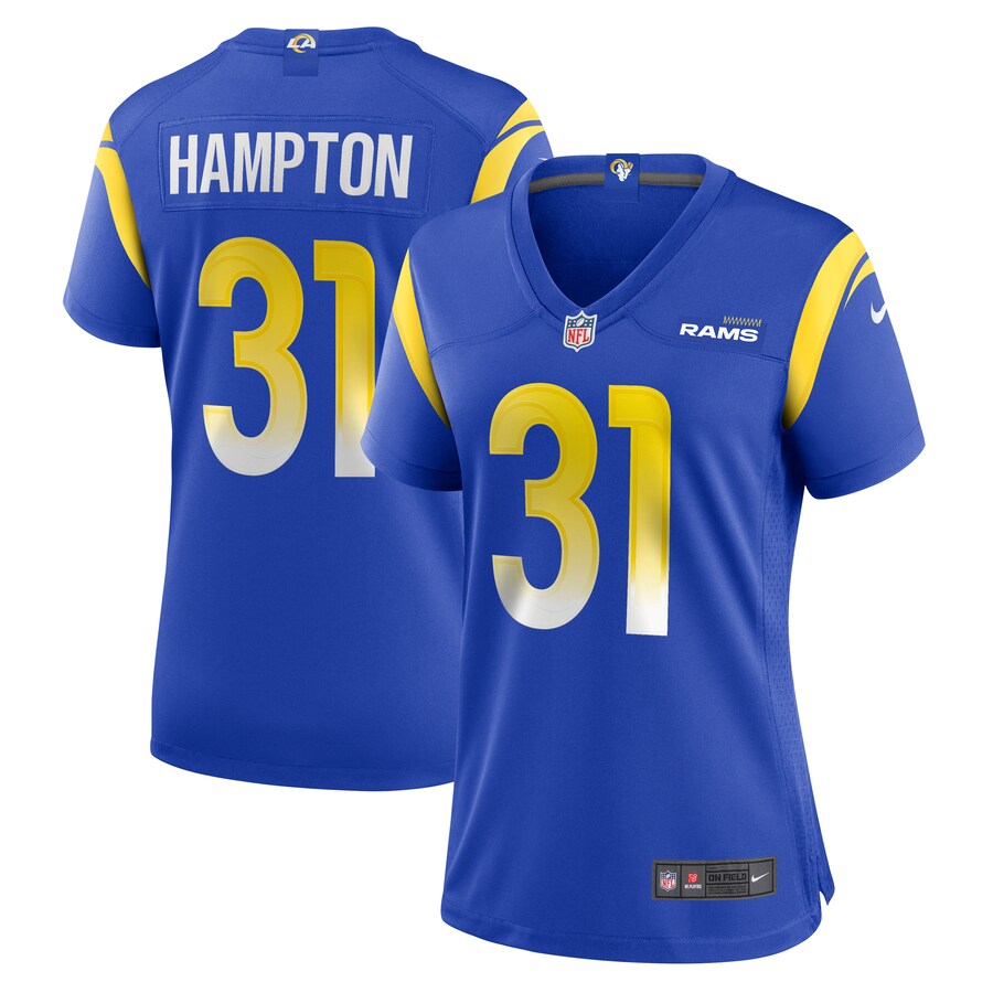 Women's Los Angeles Rams Nick Hampton Nike Royal Home Game Jersey - Puhuasuan