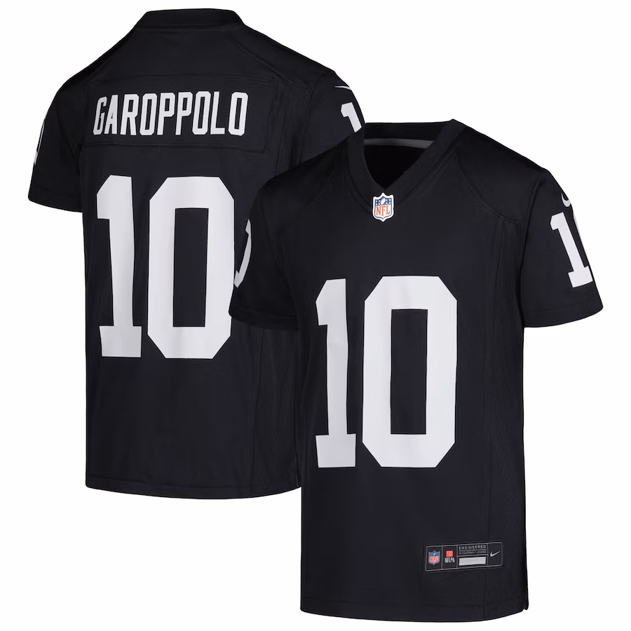 Youth Las Vegas Raiders Jimmy Garoppolo Nike Black Game Jersey - Puhuasuan