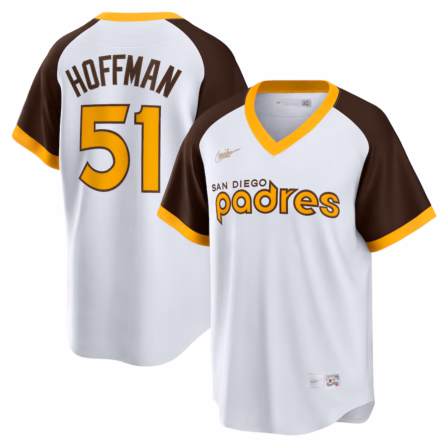 Men's San Diego Padres Trevor Hoffman Nike White Home Cooperstown Collection Player Jersey - Puhuasuan