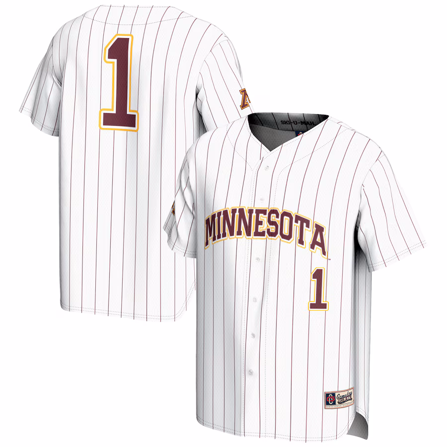 Youth GameDay Greats #1 White Minnesota Golden Gophers Lightweight Baseball Jersey - Puhuasuan