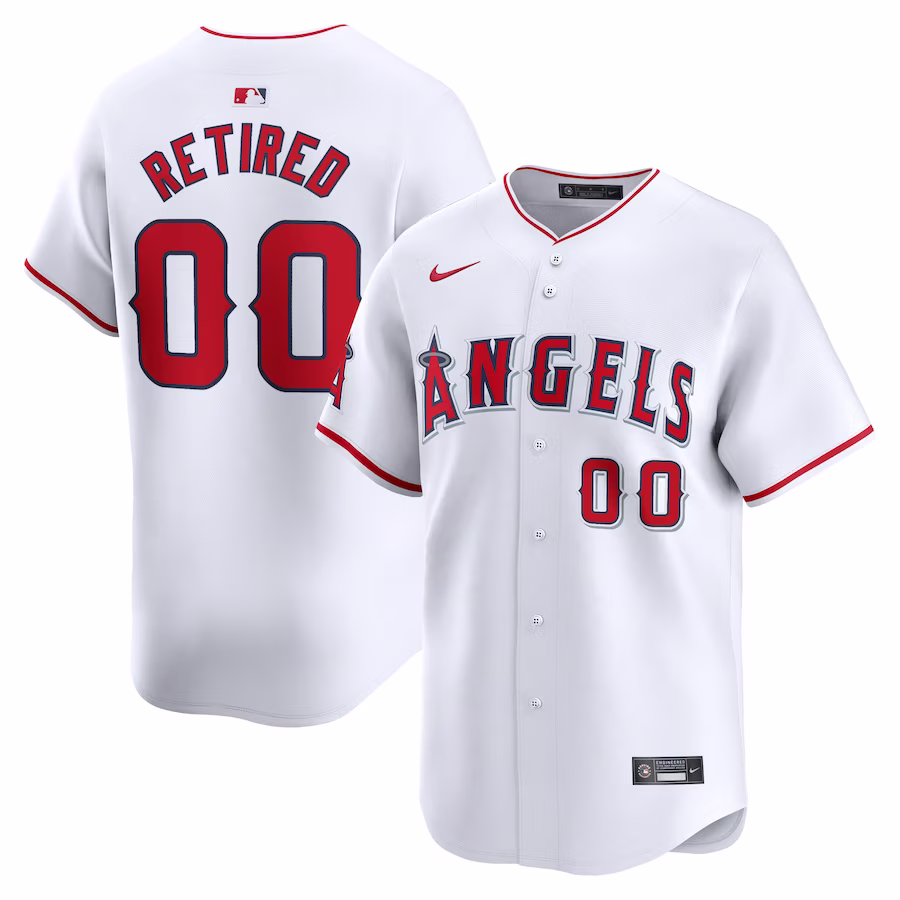 Men's Los Angeles Angels Nike White Home Limited Pick-A-Player Retired Roster Jersey - Puhuasuan