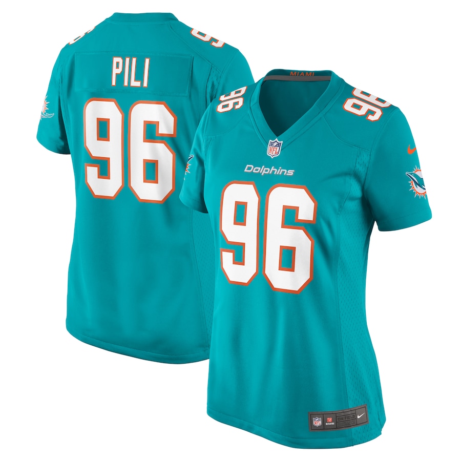 Women's Miami Dolphins Brandon Pili Nike Aqua Game Jersey - Puhuasuan