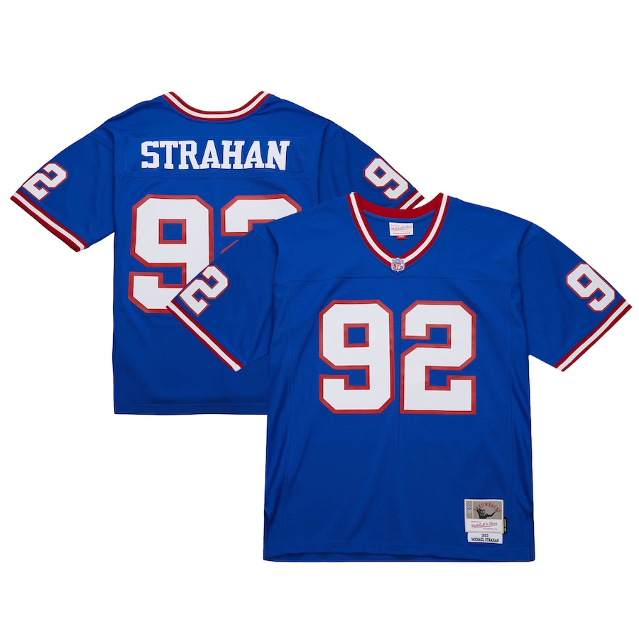 Men's New York Giants Michael Strahan Mitchell & Ness Royal 1993 Legacy Replica Jersey - Puhuasuan