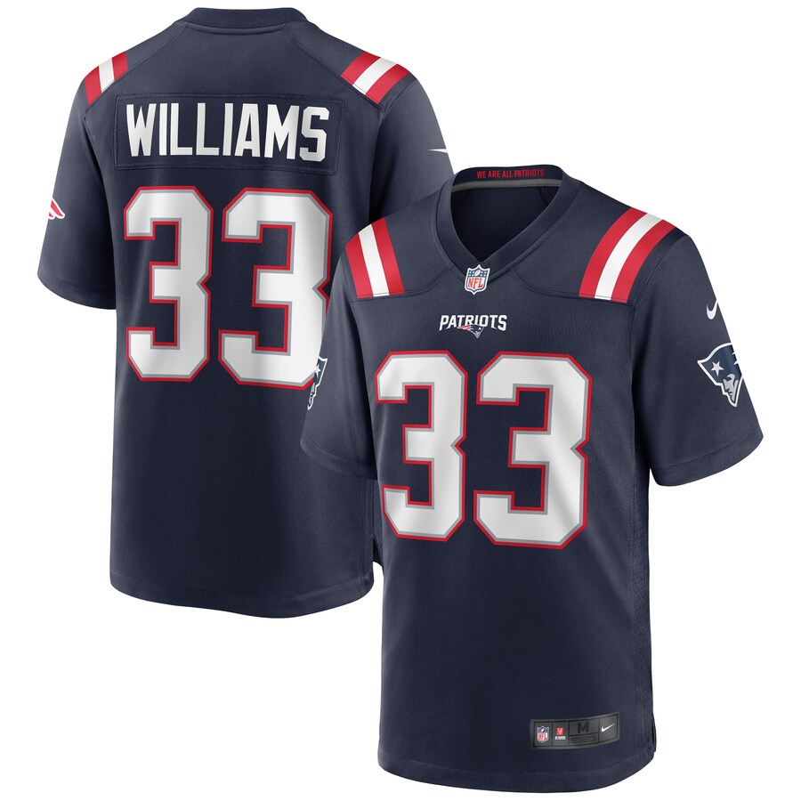 Men's New England Patriots Joejuan Williams Nike Navy Game Jersey - Puhuasuan