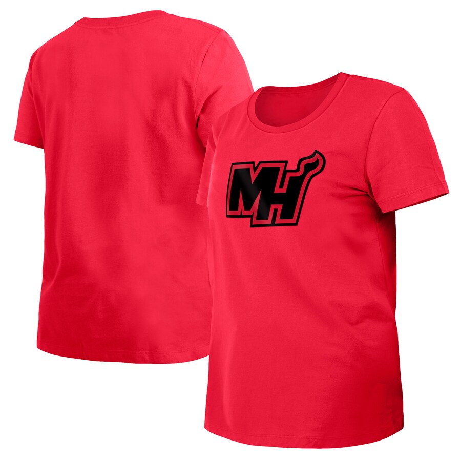 Women's Miami Heat New Era Red 2023/24 City Edition T-Shirt - Puhuasuan