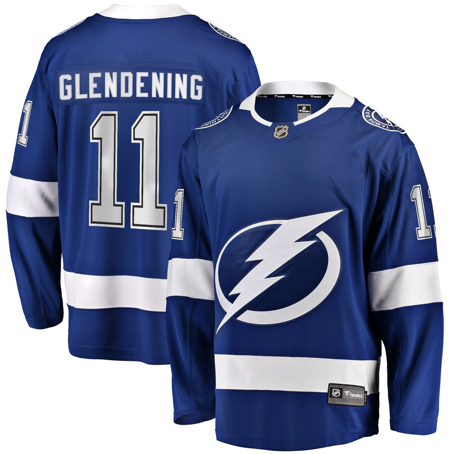 Men's Tampa Bay Lightning Luke Glendening Fanatics Branded Blue Home Breakaway Jersey - Puhuasuan