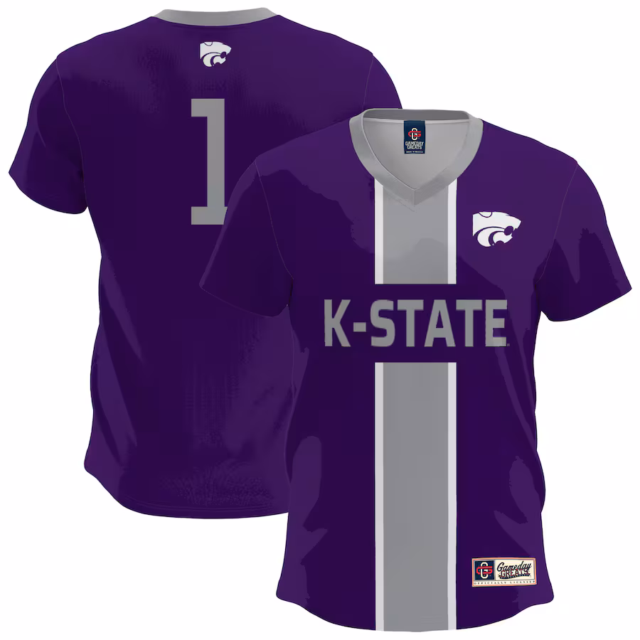 Youth GameDay Greats  Purple Kansas State Wildcats Lightweight Soccer Fashion Jersey - Puhuasuan