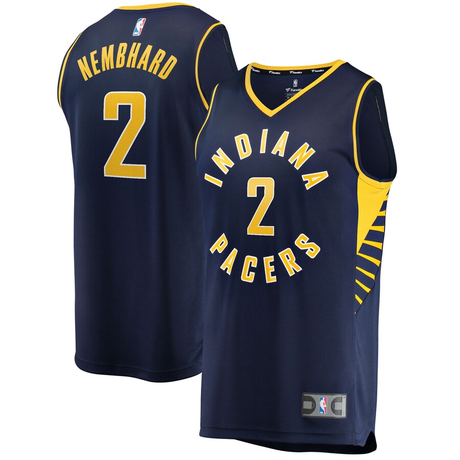 Men's Indiana Pacers Andrew Nembhard Fanatics Navy Fast Break Replica Jersey - Icon Edition - Puhuasuan