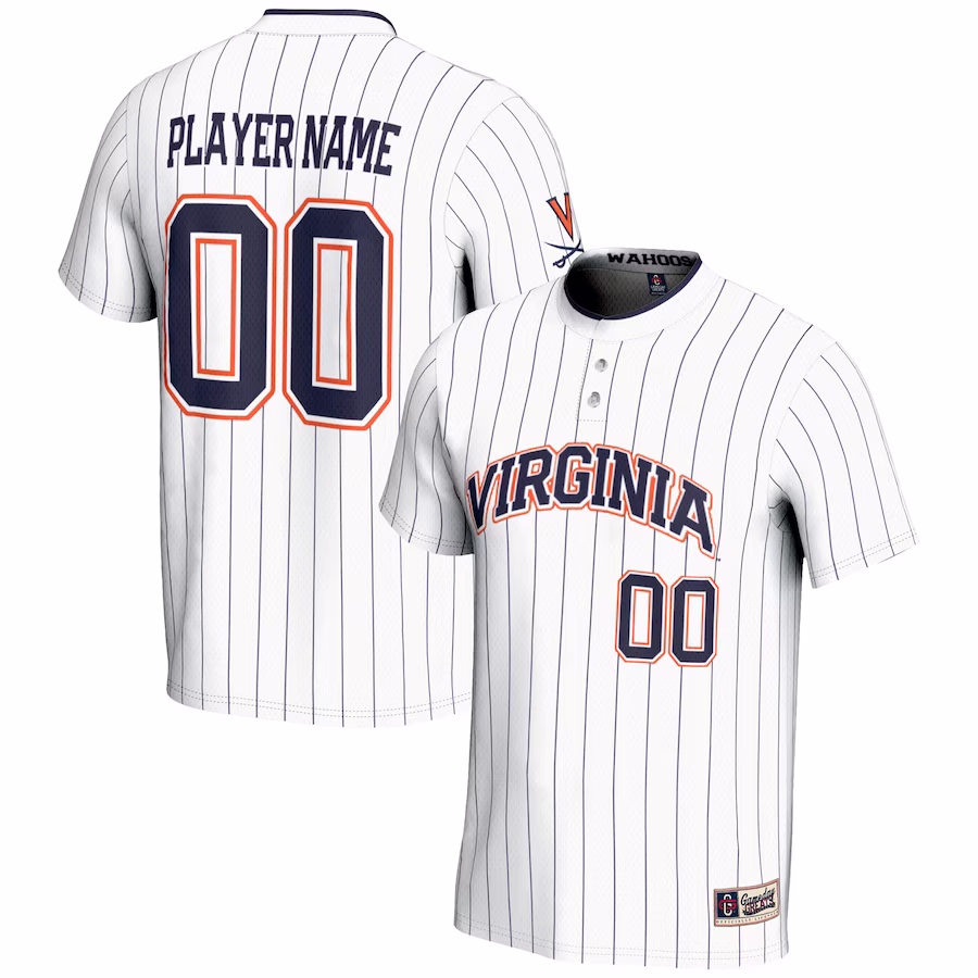 Virginia Cavaliers GameDay Greats Youth NIL Pick-A-Player Lightweight Softball Jersey - White - Puhuasuan