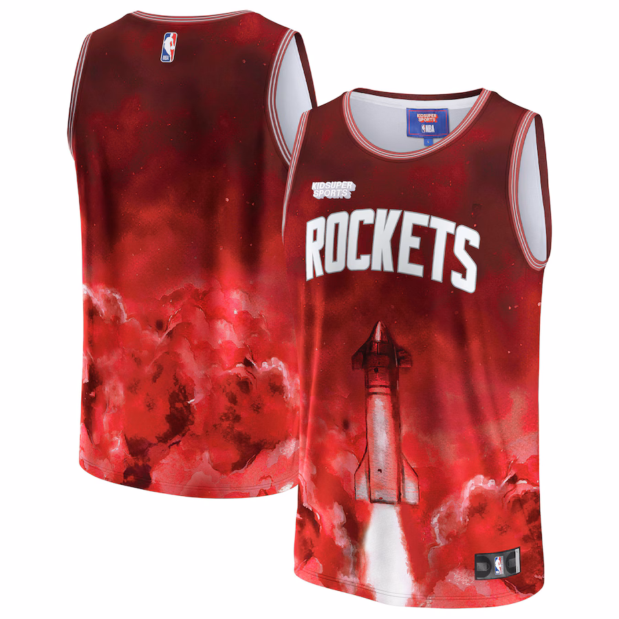 Unisex Houston Rockets NBA & KidSuper Studios by Fanatics Red Hometown Jersey - Puhuasuan
