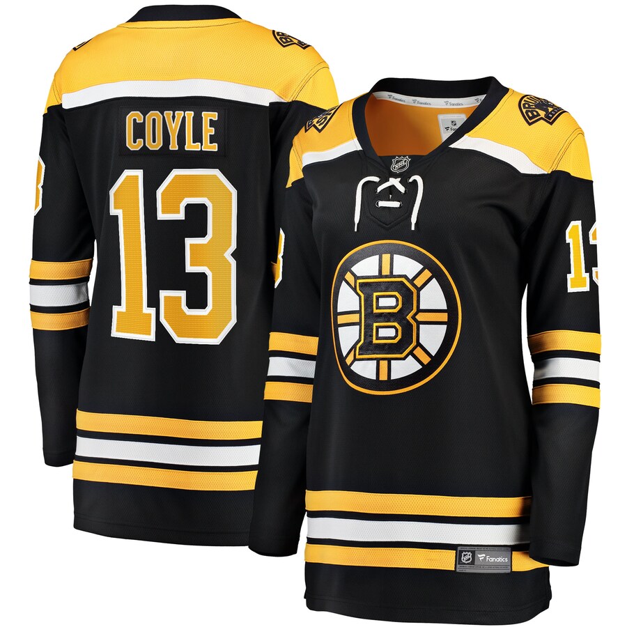 Women's Boston Bruins Charlie Coyle Fanatics Branded Black Home Breakaway Jersey - Puhuasuan