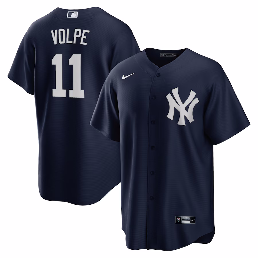Men's New York Yankees Anthony Volpe Nike Navy Big & Tall Alternate Replica Player Jersey - Puhuasuan