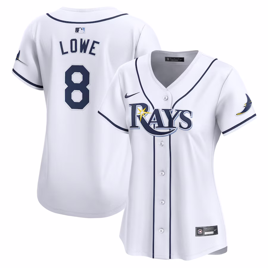 Women's Tampa Bay Rays Brandon Lowe Nike White Home Limited Player Jersey - Puhuasuan