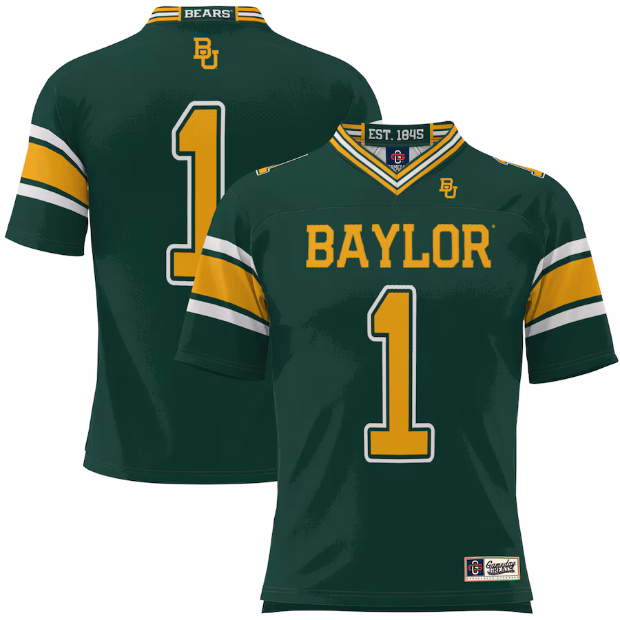 #1 Baylor Bears GameDay Greats Football Jersey - Green - Puhuasuan