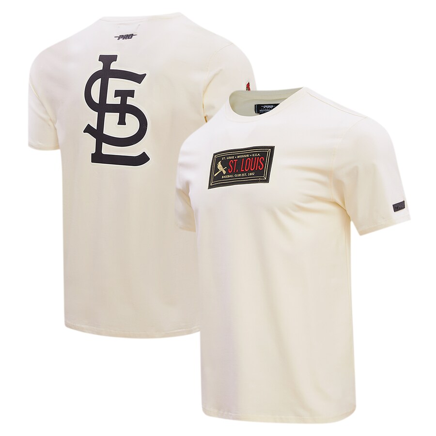 Men's St. Louis Cardinals Pro Standard Cream Club Member Badge T-Shirt - Puhuasuan
