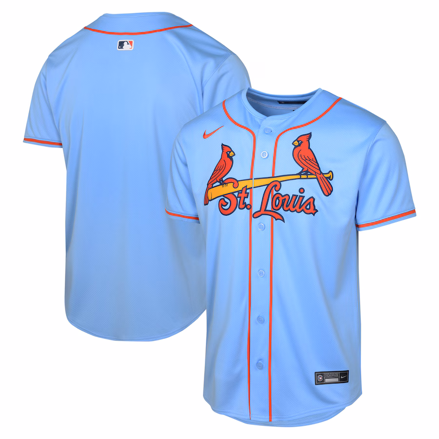 Youth St. Louis Cardinals NikeLight Blue Alternate Limited Jersey - Puhuasuan