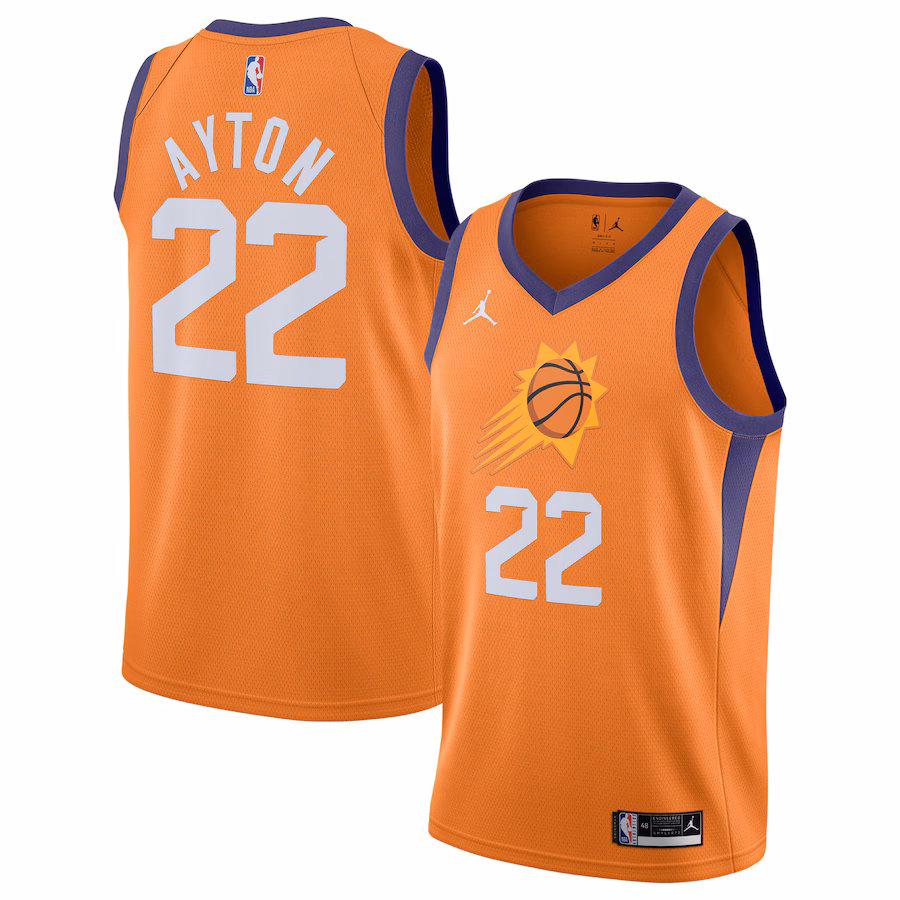 Men's Phoenix Suns Deandre Ayton Jordan Brand Orange 2020/21 Swingman Jersey - Statement Edition - Puhuasuan
