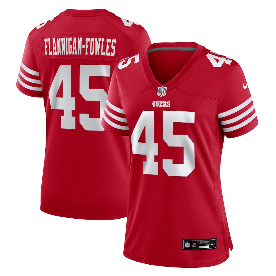 Women's San Francisco 49ers Demetrius Flannigan-Fowles Nike Scarlet Game Jersey - Puhuasuan
