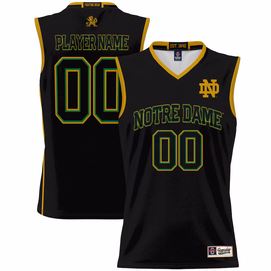 Notre Dame Fighting Irish GameDay Greats Youth NIL Pick-A-Player Lightweight Women's Basketball Jersey - Black - Puhuasuan
